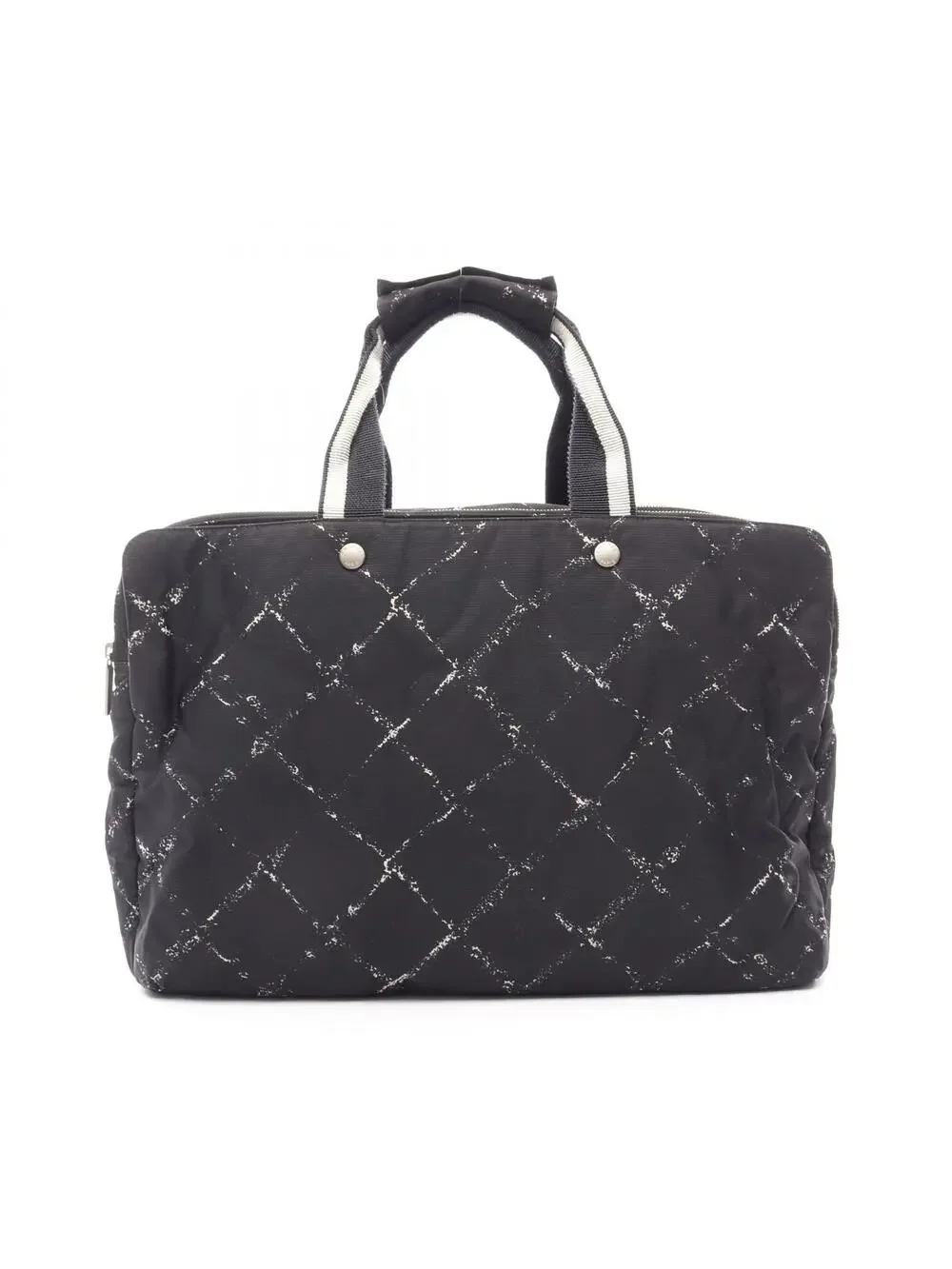 Chanel Old Travel Line Bag Nylon Black #278062C44B